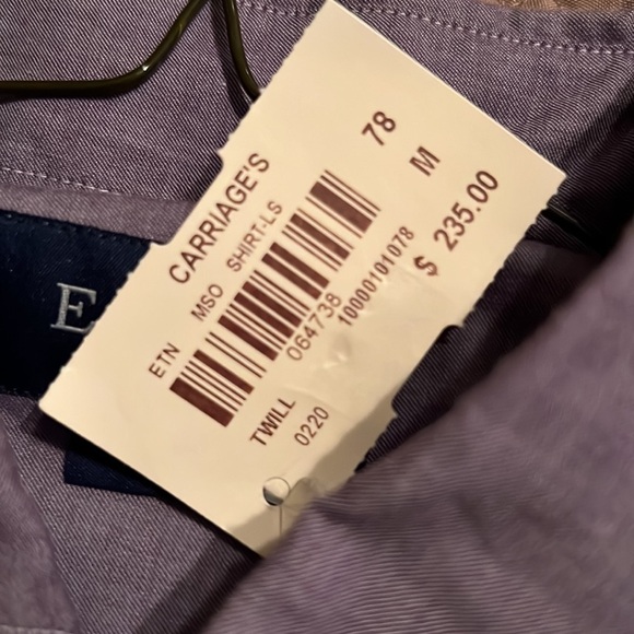 3. Eton Contemporary Mens Dress Shirt in Purple - Picture 9 of 9